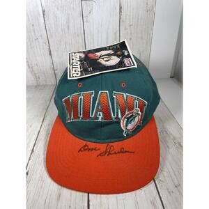 Miami Dolphins Starter Hat Vintage 90s NFL Snapback Don Shula Signed Tags